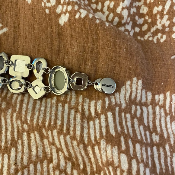 Chico’s silver and blue tone magnetic bracelet - Picture 2 of 2